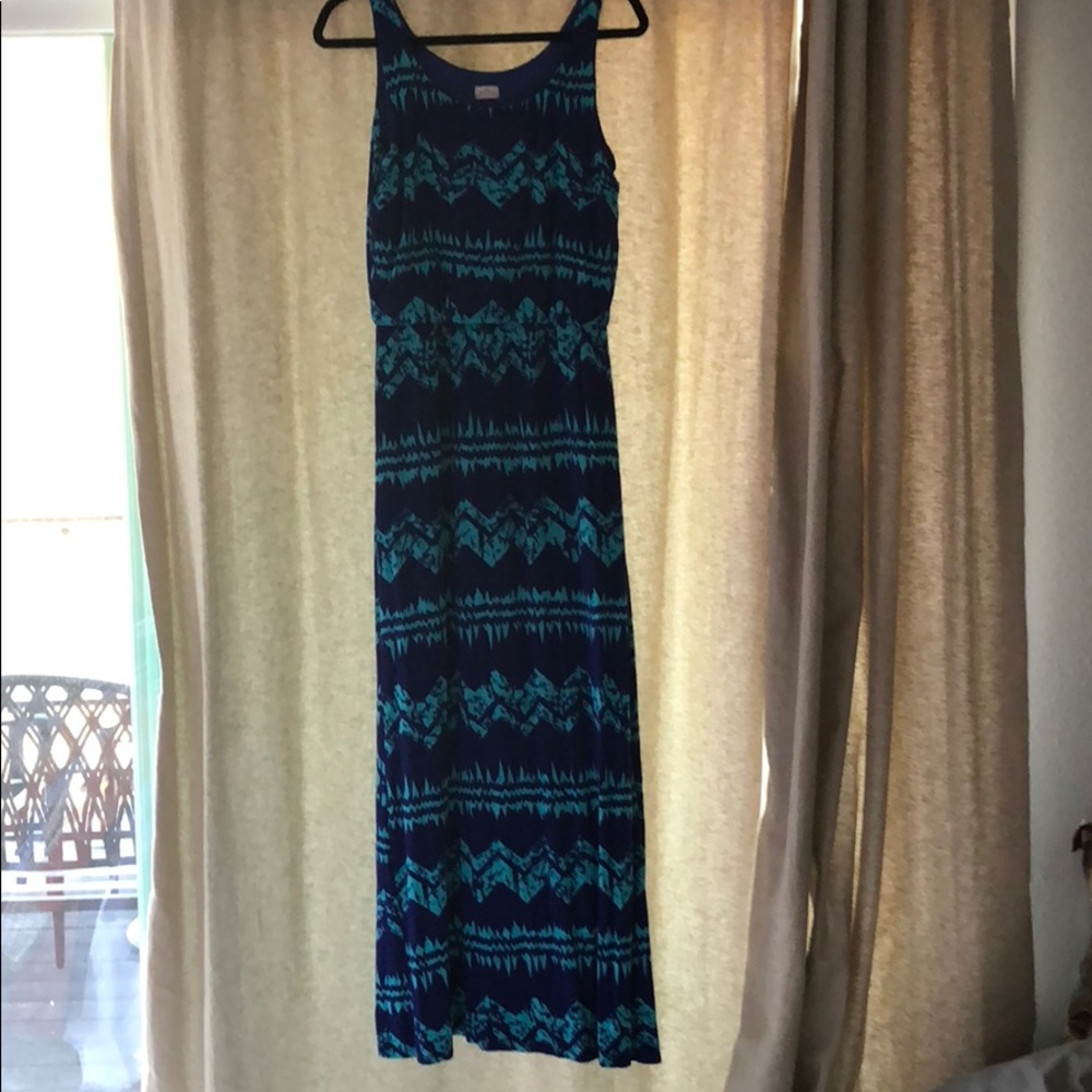 Blue Sleeveless dress.
